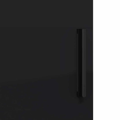 vidaXL Bathroom Cabinet Black 30 x 35 x 192 cm Engineered wood & Metal