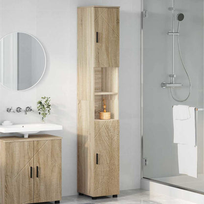 vidaXL Bathroom Cabinet with Storage Sonoma Oak 30 x 35 x 192 cm