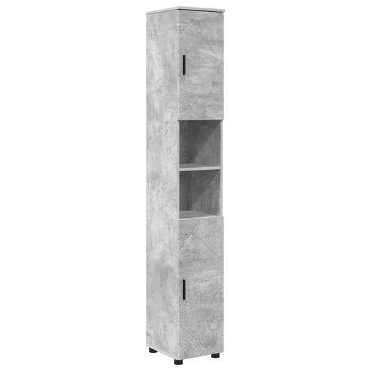 vidaXL Bathroom Cabinet with Storage Concrete Grey 30 x 35 x 192 cm