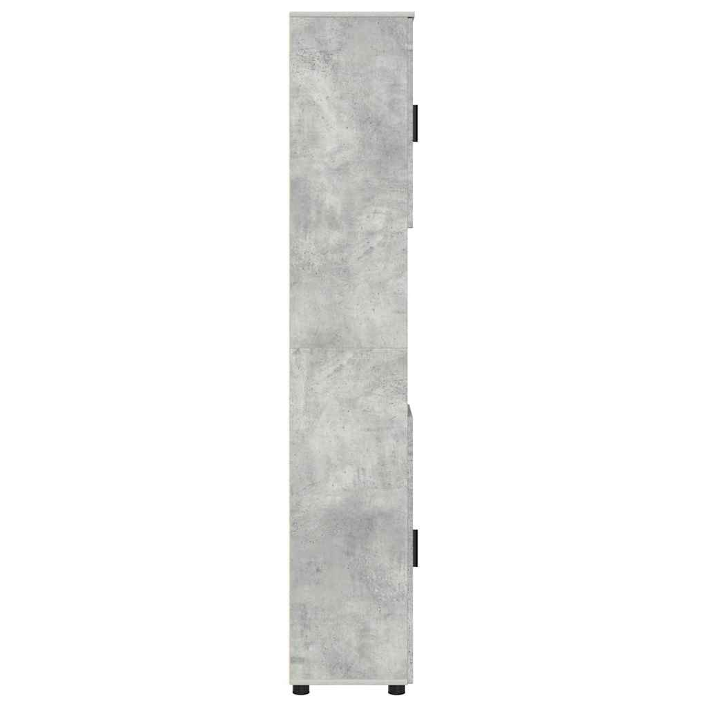 vidaXL Bathroom Cabinet with Storage Concrete Grey 30 x 35 x 192 cm