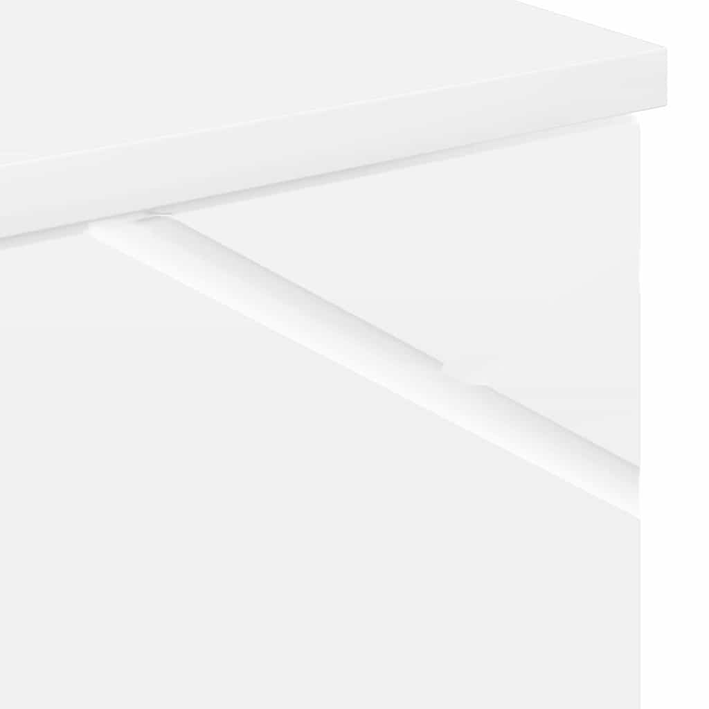 vidaXL Bathroom Cabinet with Storage High Gloss White 30 x 35 x 192 cm