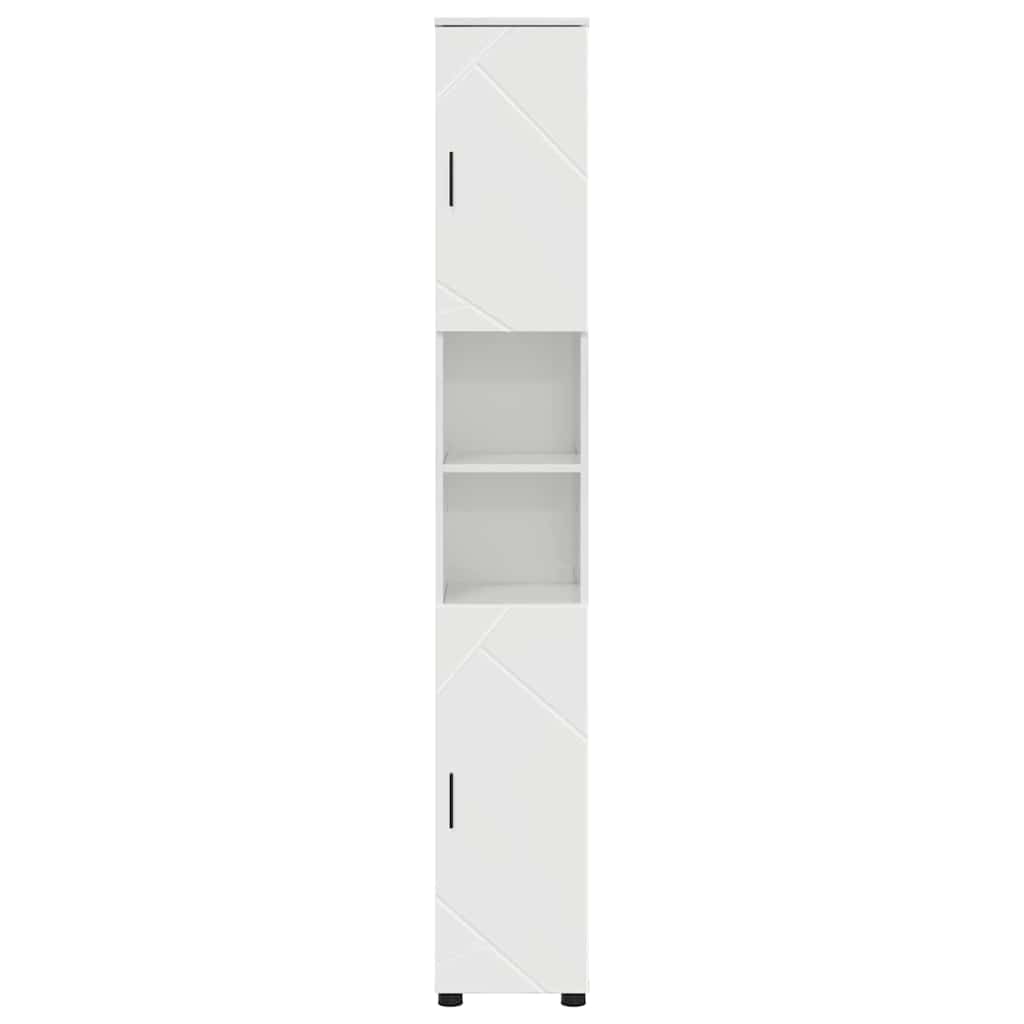 vidaXL Bathroom Cabinet with Storage High Gloss White 30 x 35 x 192 cm