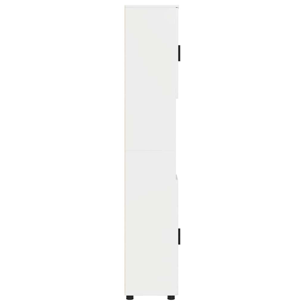 vidaXL Bathroom Cabinet with Storage High Gloss White 30 x 35 x 192 cm