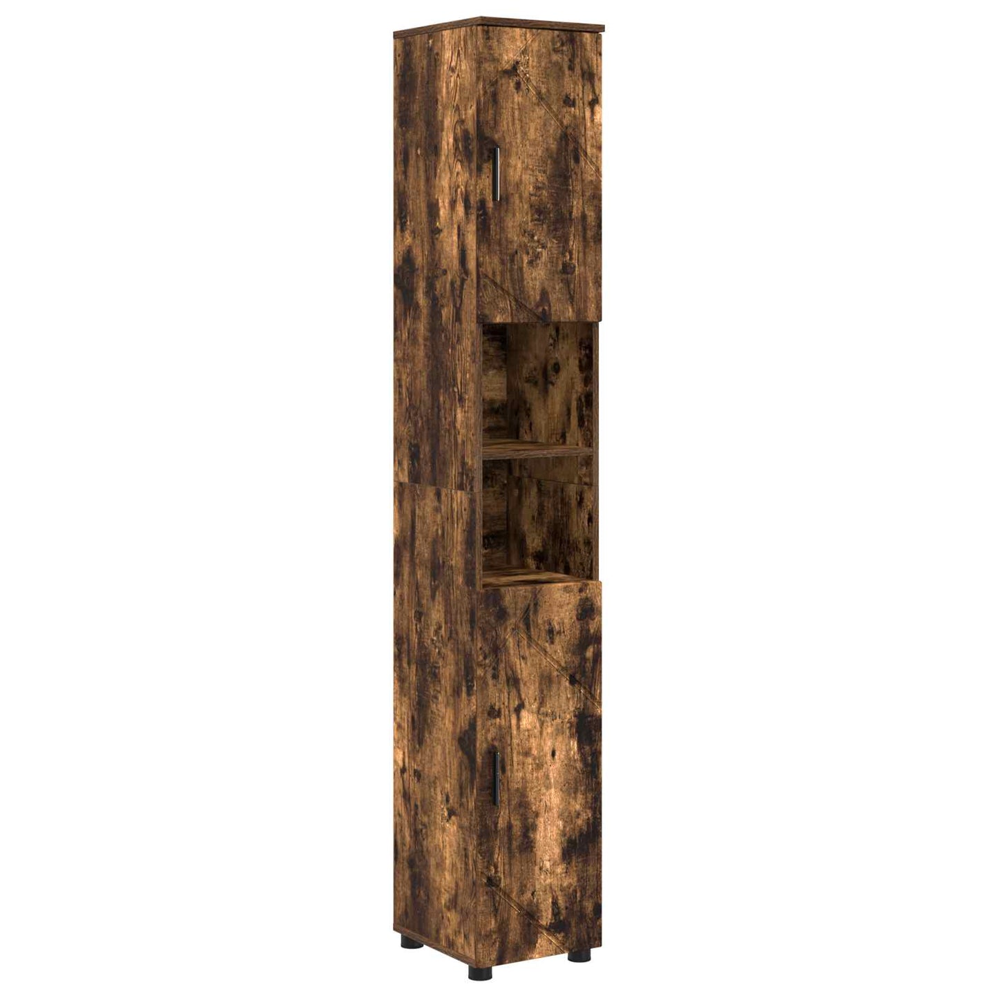 vidaXL Bathroom Cabinet Smoked Oak 30 x 35 x 192 cm
