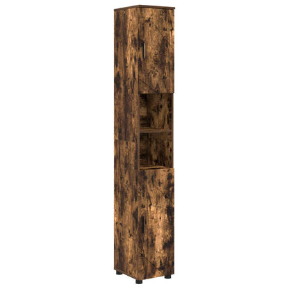 vidaXL Bathroom Cabinet Smoked Oak 30 x 35 x 192 cm