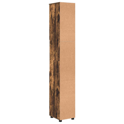 vidaXL Bathroom Cabinet Smoked Oak 30 x 35 x 192 cm
