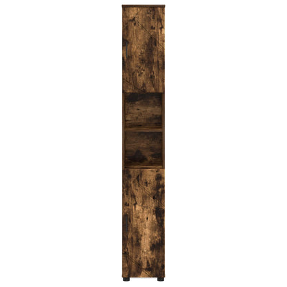 vidaXL Bathroom Cabinet Smoked Oak 30 x 35 x 192 cm