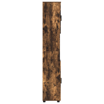 vidaXL Bathroom Cabinet Smoked Oak 30 x 35 x 192 cm