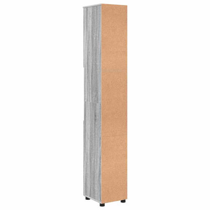 vidaXL Bathroom Cabinet with Storage Grey Sonoma 30 x 35 x 192 cm