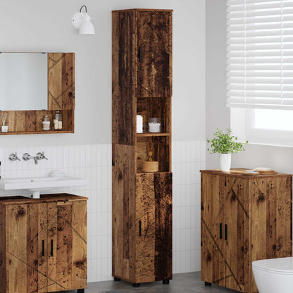 vidaXL Bathroom Cabinet Old Wood 30 x 35 x 192 cm
