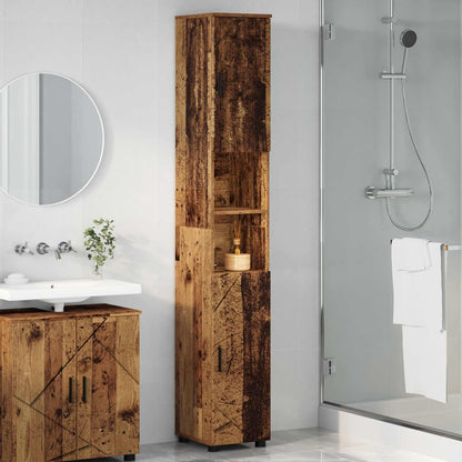 vidaXL Bathroom Cabinet Old Wood 30 x 35 x 192 cm