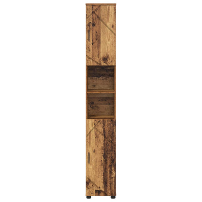 vidaXL Bathroom Cabinet Old Wood 30 x 35 x 192 cm
