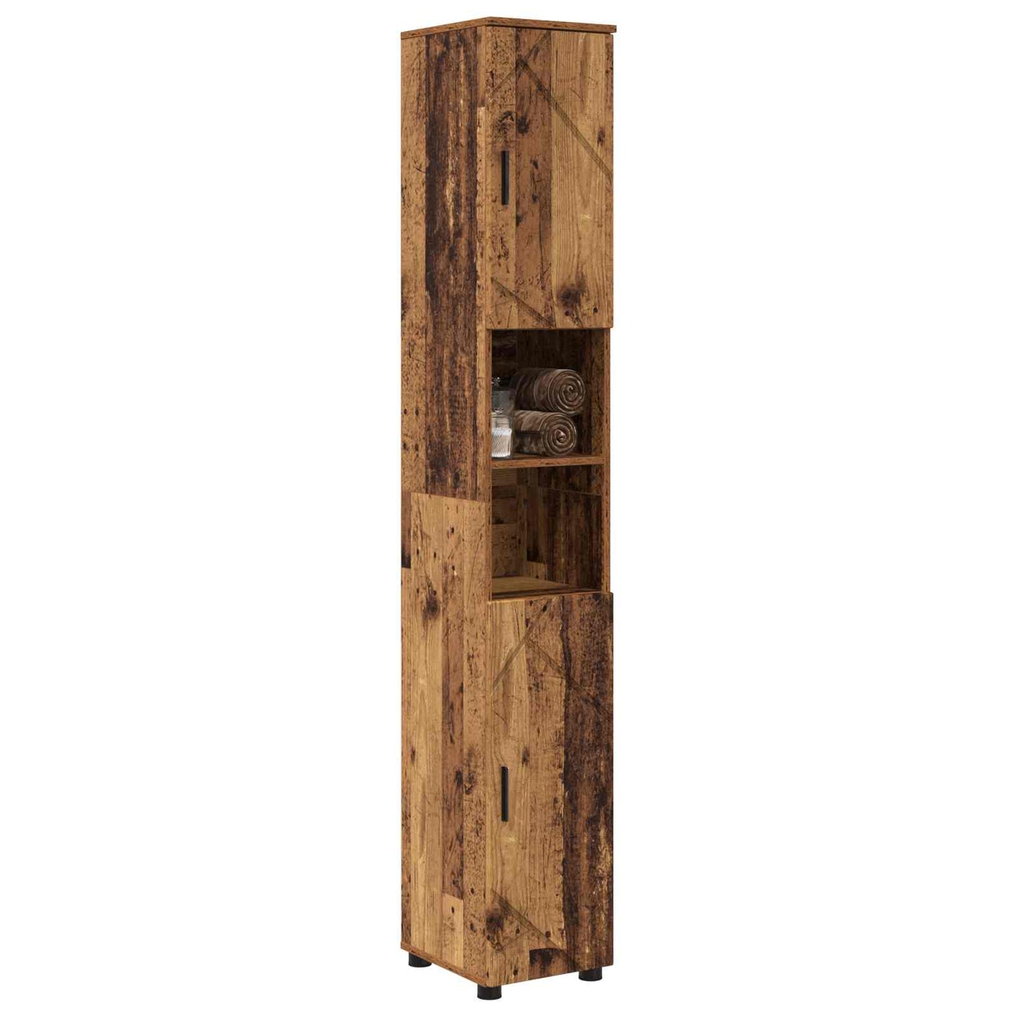 vidaXL Bathroom Cabinet Old Wood 30 x 35 x 192 cm