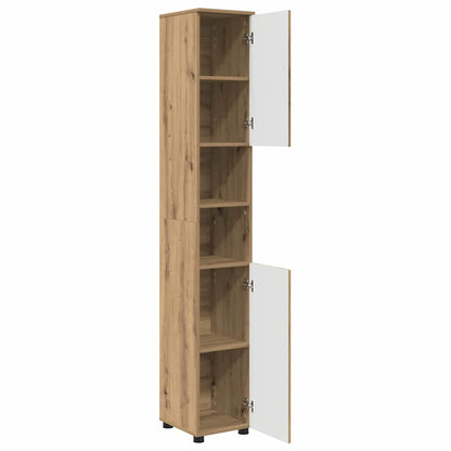 vidaXL Bathroom Cabinet with Storage Artisan Oak 30 x 35 x 192 cm