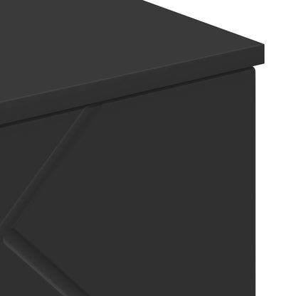 vidaXL Bathroom Cabinet Wall-mounted with Door Black 30 x 31.5 x 61 cm