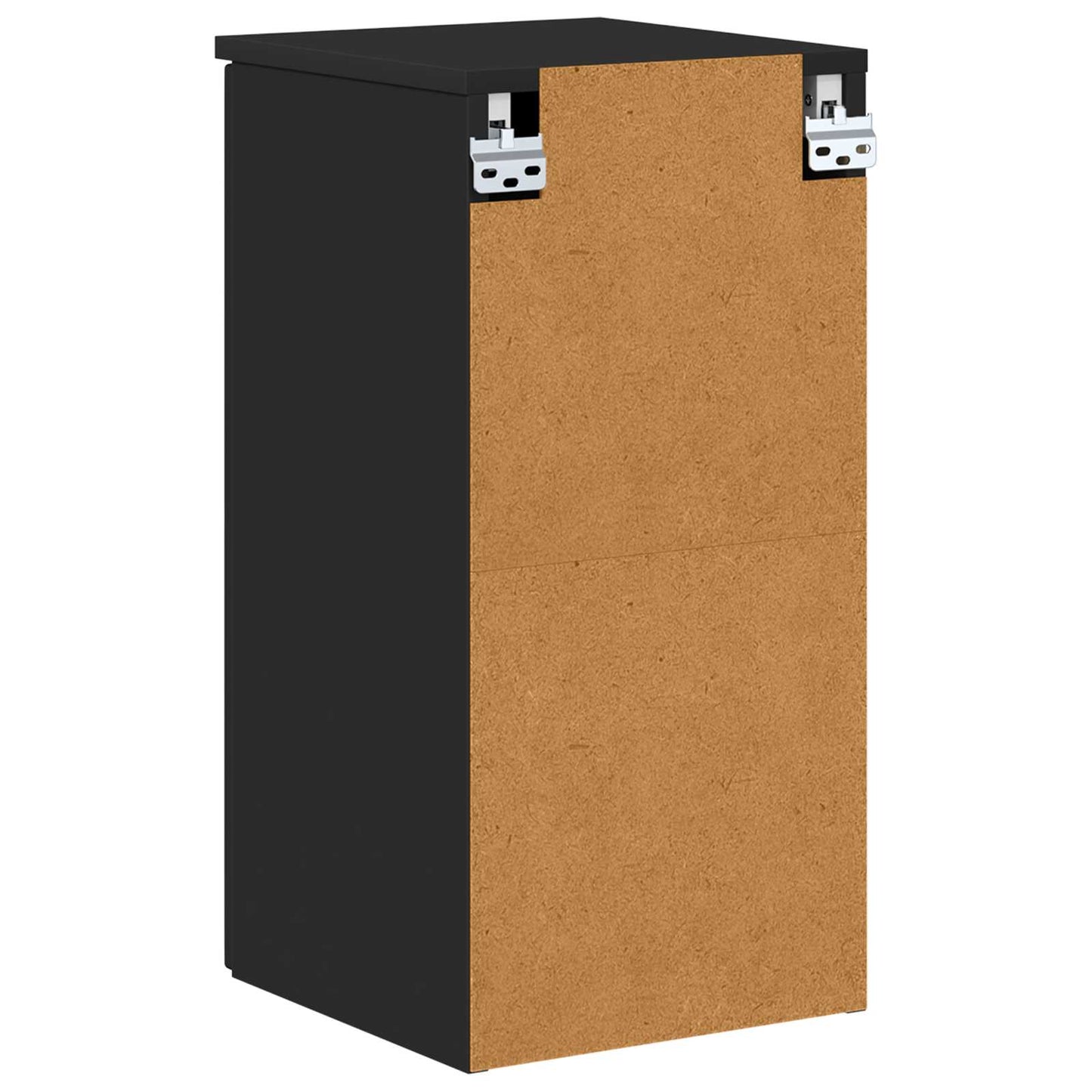 vidaXL Bathroom Cabinet Wall-mounted with Door Black 30 x 31.5 x 61 cm
