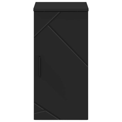 vidaXL Bathroom Cabinet Wall-mounted with Door Black 30 x 31.5 x 61 cm