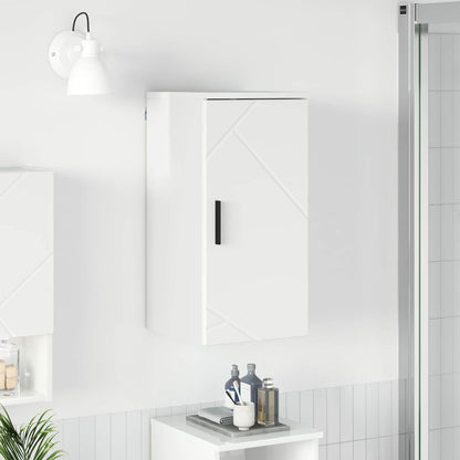 vidaXL Bathroom Cabinet with Door High Gloss White 30 x 31.5 x 61 cm