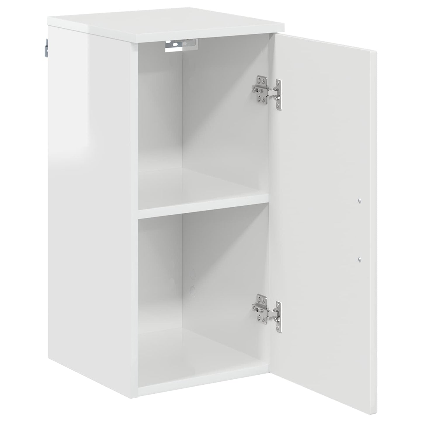 vidaXL Bathroom Cabinet with Door High Gloss White 30 x 31.5 x 61 cm