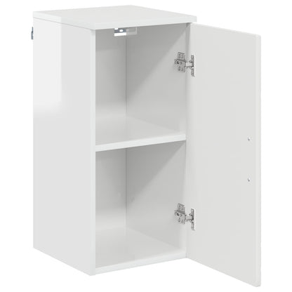 vidaXL Bathroom Cabinet with Door High Gloss White 30 x 31.5 x 61 cm