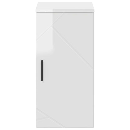 vidaXL Bathroom Cabinet with Door High Gloss White 30 x 31.5 x 61 cm