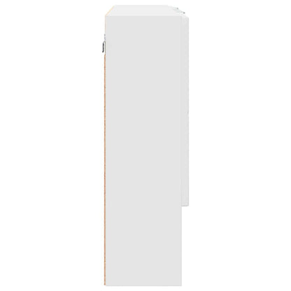 vidaXL Mirror Cabinet with Door White 80 x 17 x 55 cm Engineered Wood