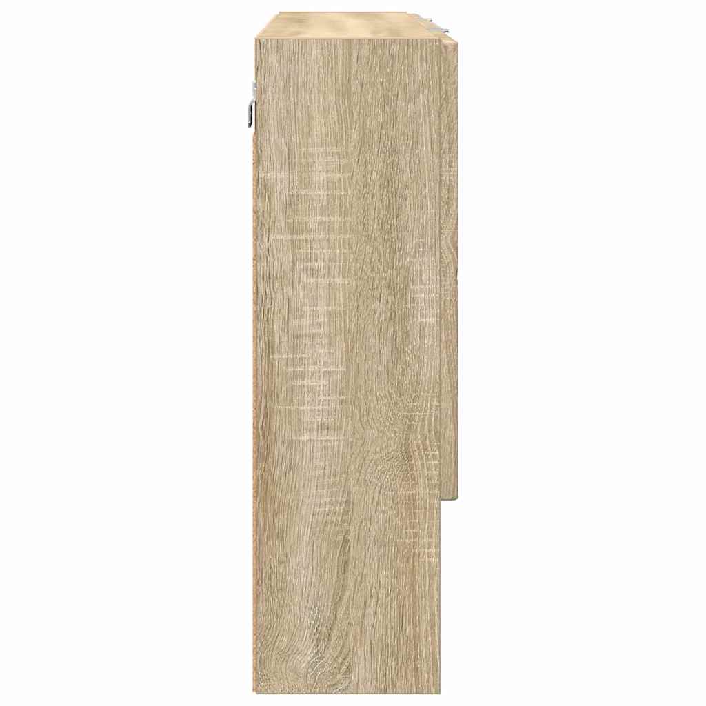 vidaXL Mirror Cabinet Sonoma Oak 80 x 17 x 55 cm Engineered Wood