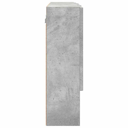vidaXL Mirror Cabinet Concrete Grey 80 x 17 x 55 cm Engineered Wood