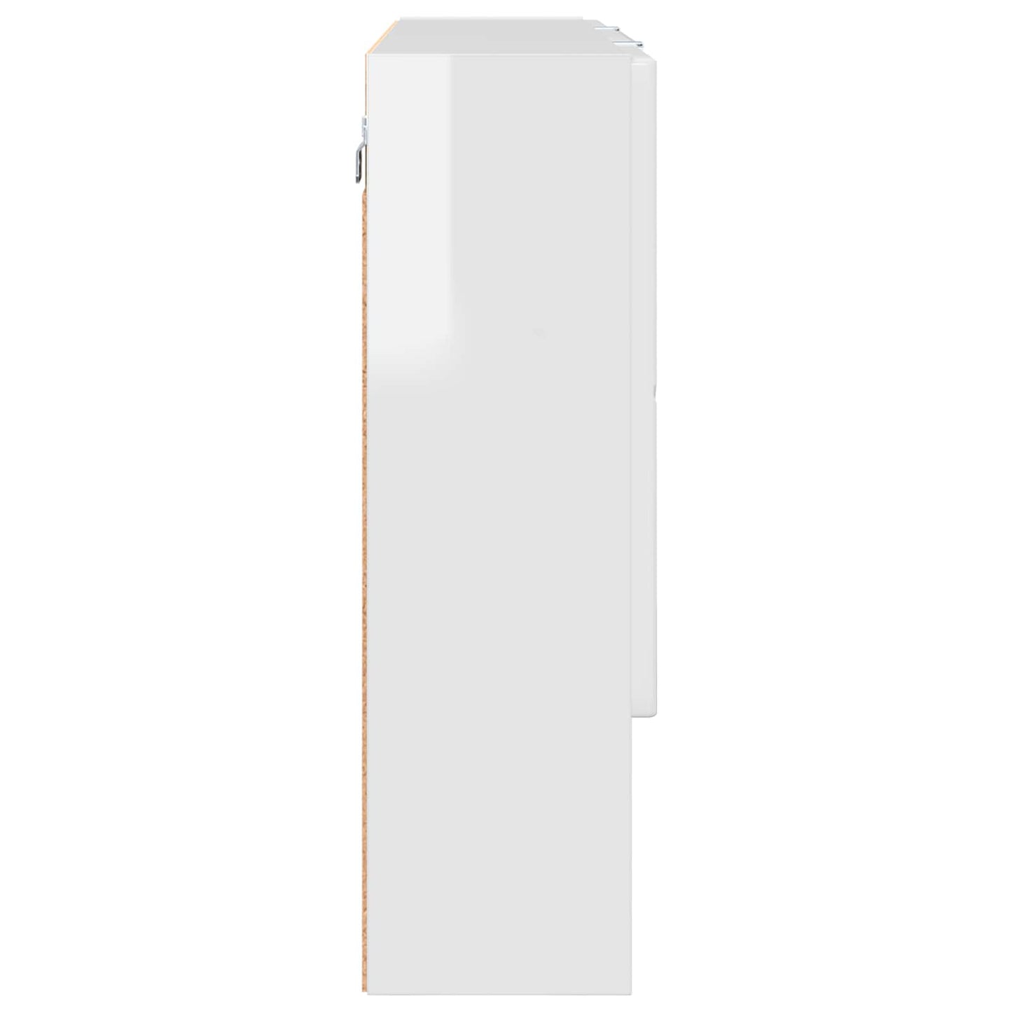 vidaXL Mirror Cabinet High Gloss White 80 x 17 x 55 cm Engineered Wood