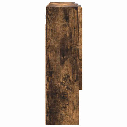 vidaXL Mirror Cabinet Smoked Oak 80 x 17 x 55 cm Engineered Wood