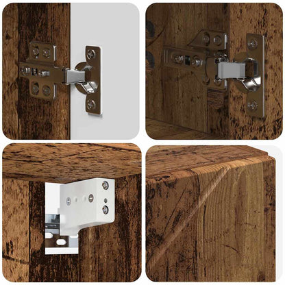 vidaXL Mirror Cabinet Old Wood 80 x 17 x 55 cm Engineered Wood