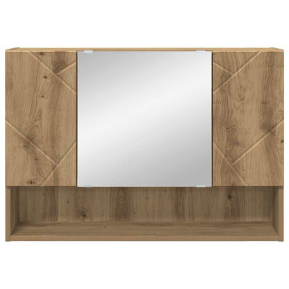 vidaXL Mirror Cabinet Artisan Oak 80 x 17 x 55 cm Engineered Wood