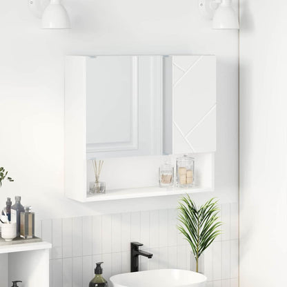 vidaXL Mirror Cabinet White 59 x 17 x 55 cm Engineered Wood