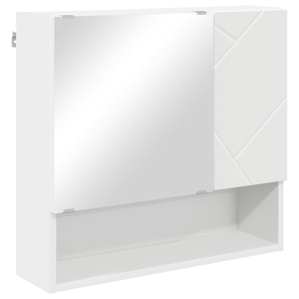 vidaXL Mirror Cabinet White 59 x 17 x 55 cm Engineered Wood