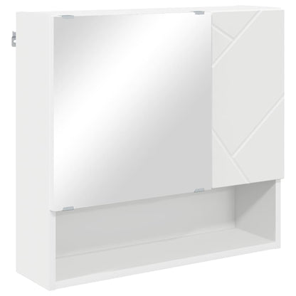 vidaXL Mirror Cabinet White 59 x 17 x 55 cm Engineered Wood