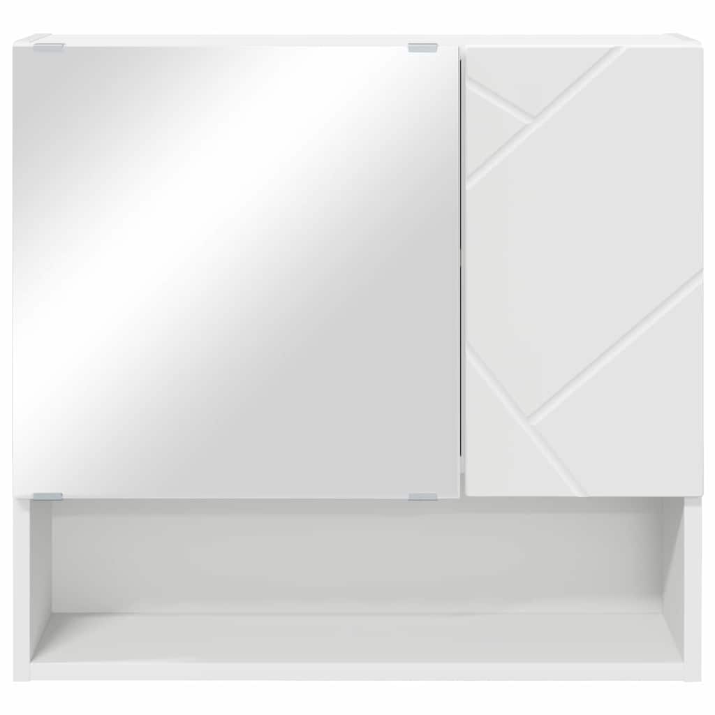 vidaXL Mirror Cabinet White 59 x 17 x 55 cm Engineered Wood