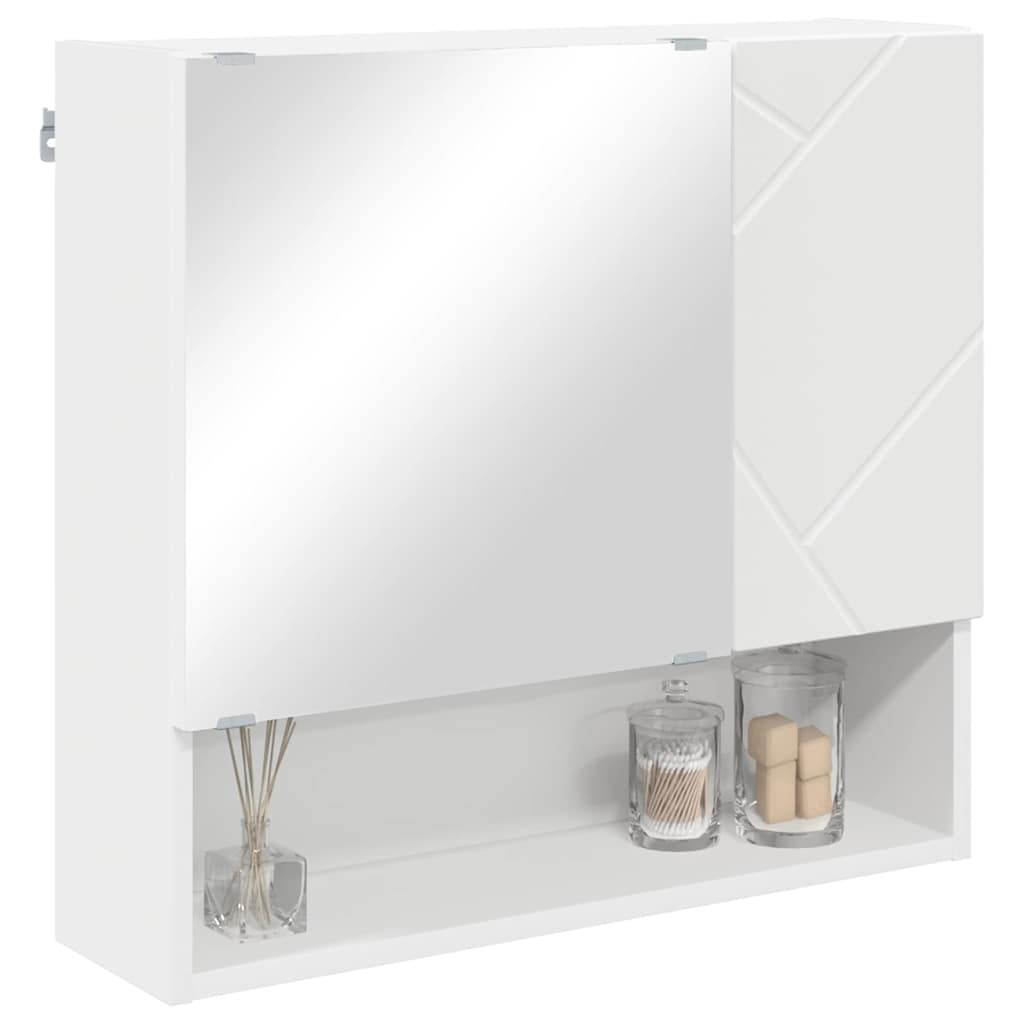 vidaXL Mirror Cabinet White 59 x 17 x 55 cm Engineered Wood