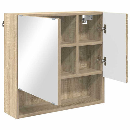vidaXL Mirror Cabinet Sonoma Oak 59 x 17 x 55 cm Engineered Wood