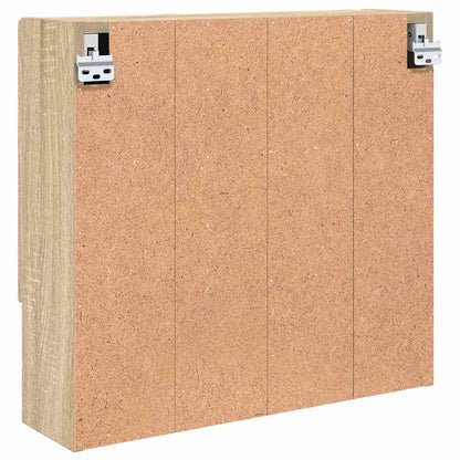 vidaXL Mirror Cabinet Sonoma Oak 59 x 17 x 55 cm Engineered Wood