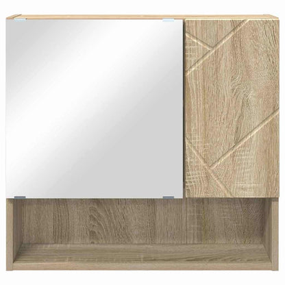 vidaXL Mirror Cabinet Sonoma Oak 59 x 17 x 55 cm Engineered Wood
