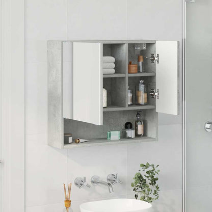 vidaXL Mirror Cabinet Concrete Grey 59 x 17 x 55 cm Engineered Wood