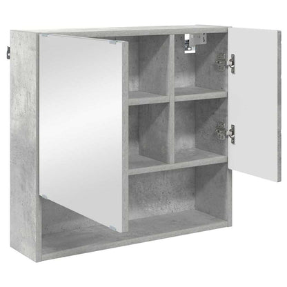vidaXL Mirror Cabinet Concrete Grey 59 x 17 x 55 cm Engineered Wood