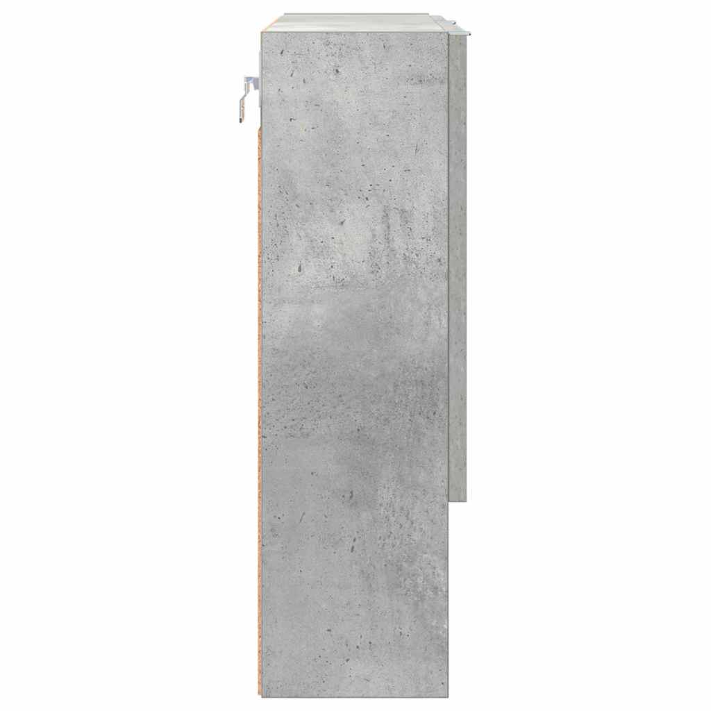 vidaXL Mirror Cabinet Concrete Grey 59 x 17 x 55 cm Engineered Wood
