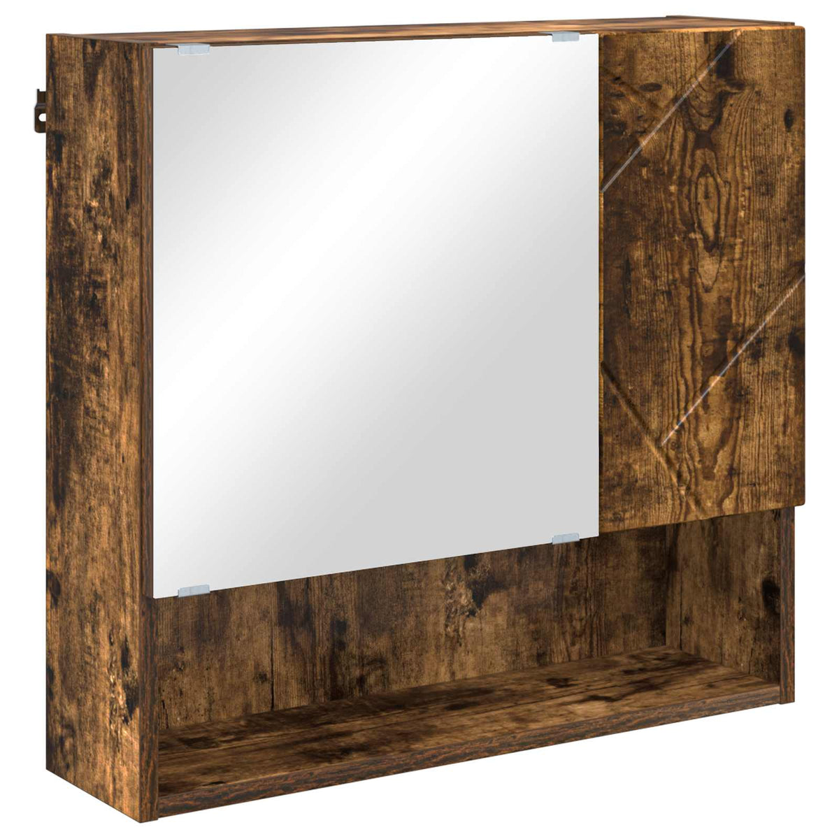 vidaXL Mirror Cabinet Smoked Oak 59 x 17 x 55 cm Engineered Wood