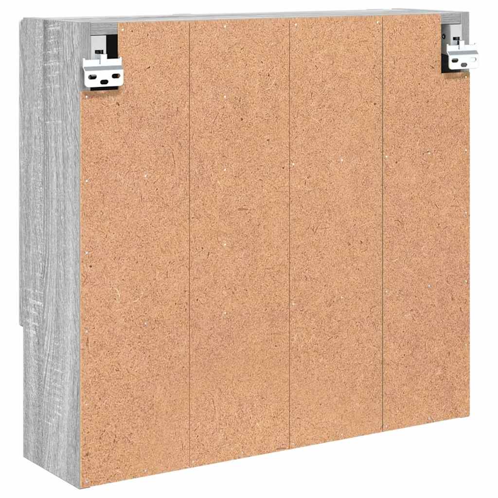 vidaXL Mirror Cabinet Grey Sonoma 59 x 17 x 55 cm Engineered Wood
