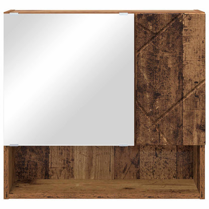 vidaXL Mirror Cabinet Old Wood 59 x 17 x 55 cm Engineered Wood