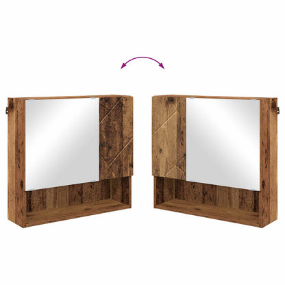 vidaXL Mirror Cabinet Old Wood 59 x 17 x 55 cm Engineered Wood