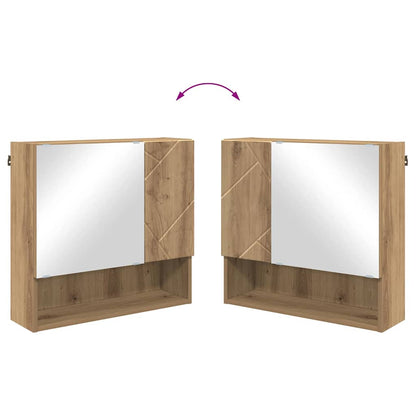 vidaXL Mirror Cabinet Artisan Oak 59 x 17 x 55 cm Engineered Wood