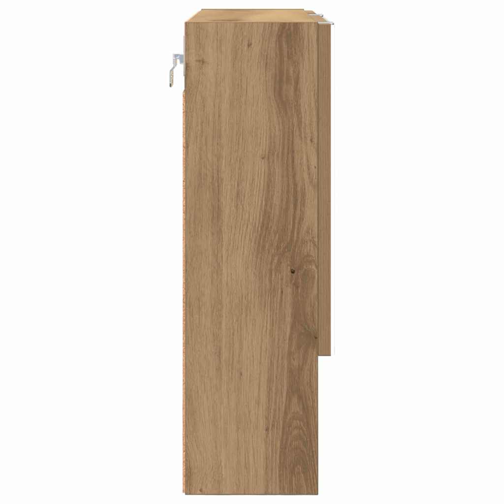 vidaXL Mirror Cabinet Artisan Oak 59 x 17 x 55 cm Engineered Wood