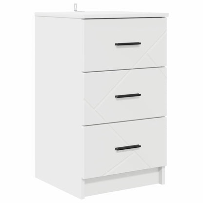 vidaXL Bedside Cabinet White 38 x 38 x 66 cm Engineered wood